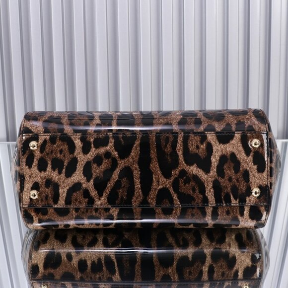 Dolce & Gabbana Leopard-Print Flap Shoulder Tote Bag - Picture 4 of 9